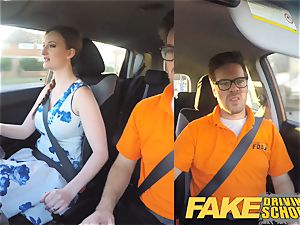 faux Driving college Nerdy redhead nubile college girl