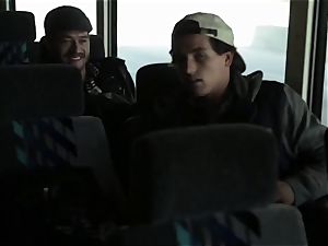 OMG! Stoned informal biotch Bonnie Rotten has filthy fuck-fest on a public bus
